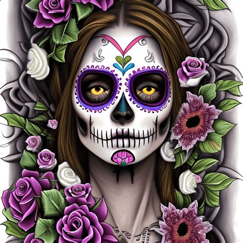 female beautiful sugar skull drawing|sugar skull female love drawing.